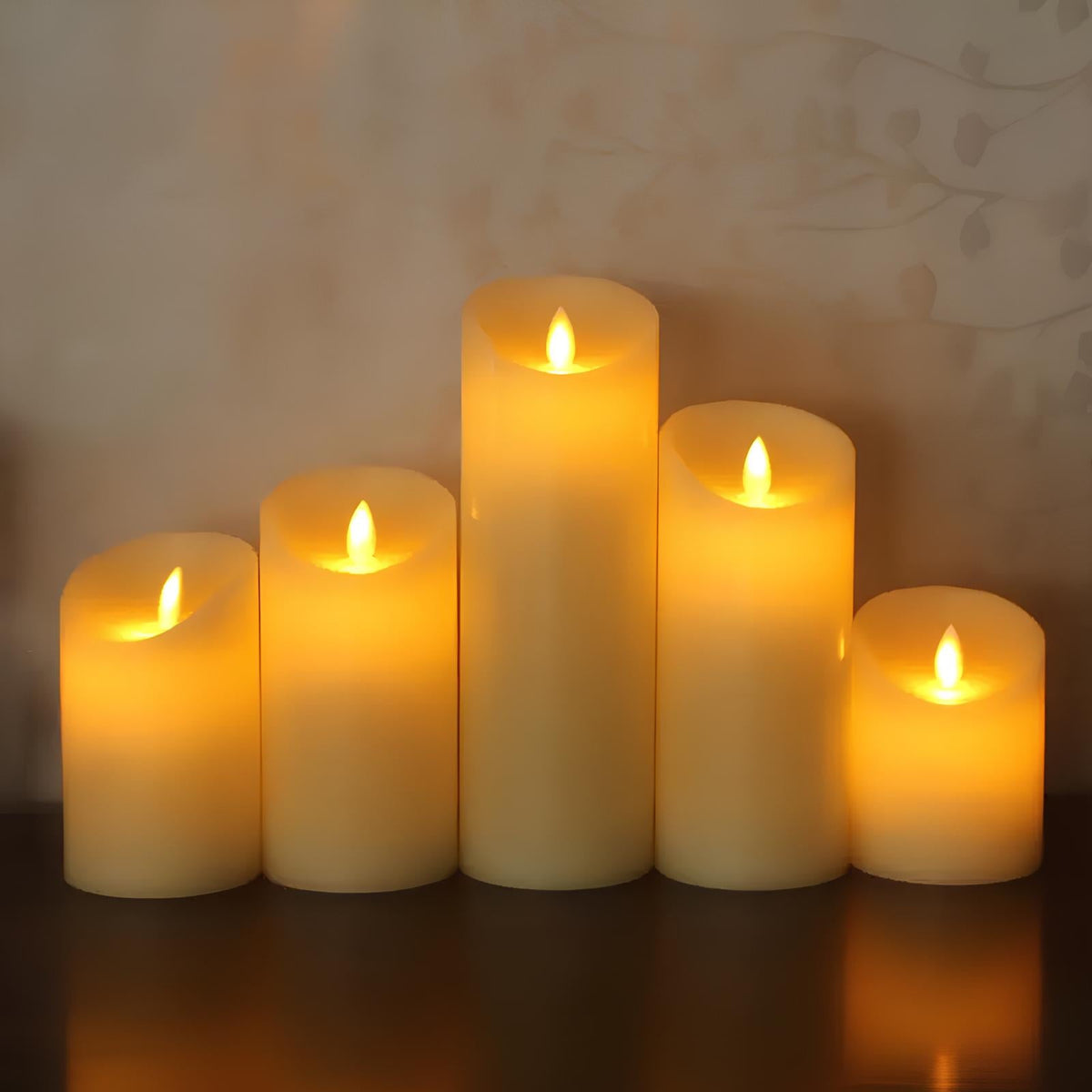 LED Kerzen mit Beweglicher Flamme | Realistische Flammenoptik | Flammenlos & Sicher für Wohnzimmer, Schlafzimmer