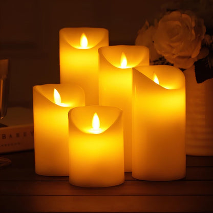 LED Kerzen mit Beweglicher Flamme | Realistische Flammenoptik | Flammenlos & Sicher für Wohnzimmer, Schlafzimmer