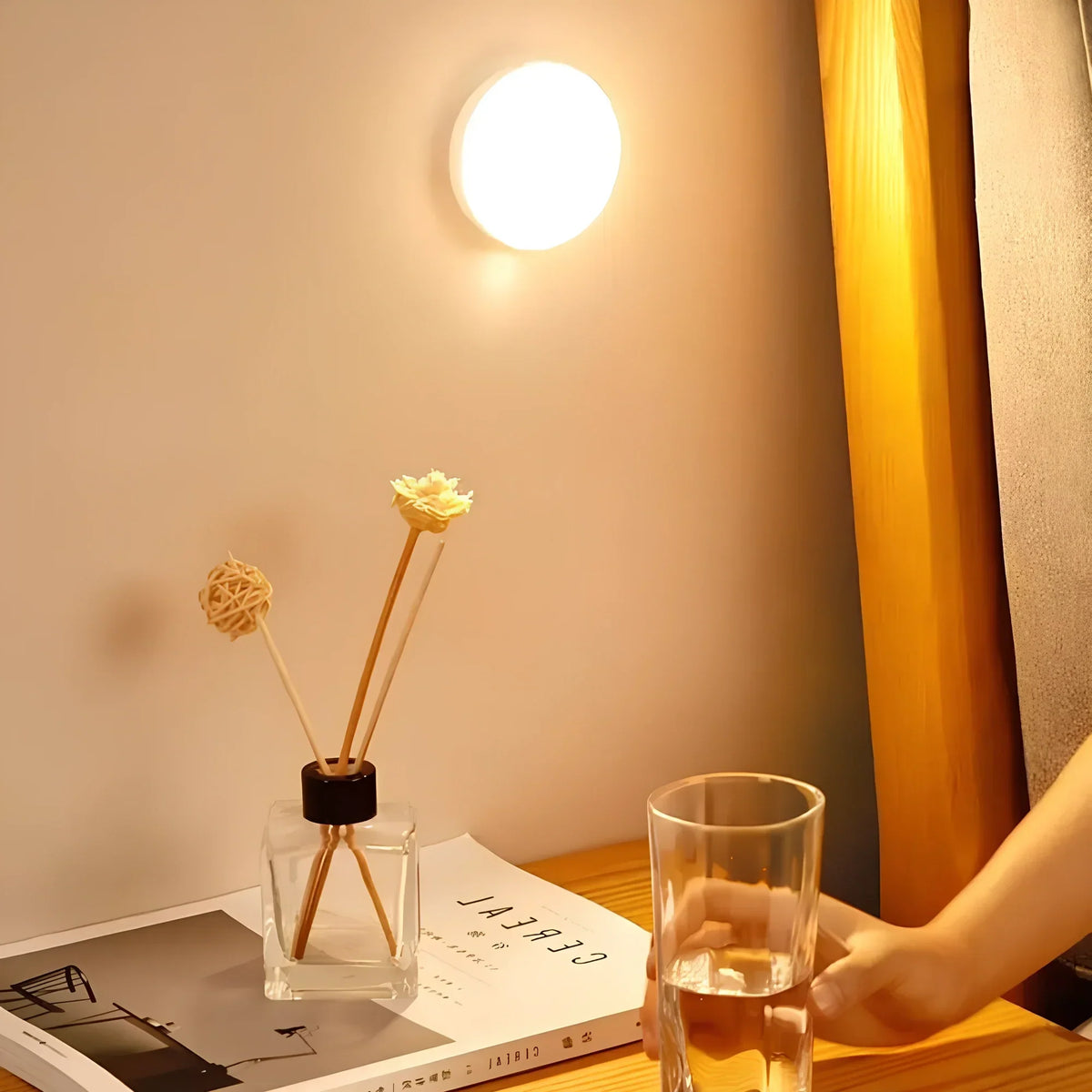 LichtKreis - LED Nachtlicht mit Bewegungsmelder – Kabellos & USB-aufladbar