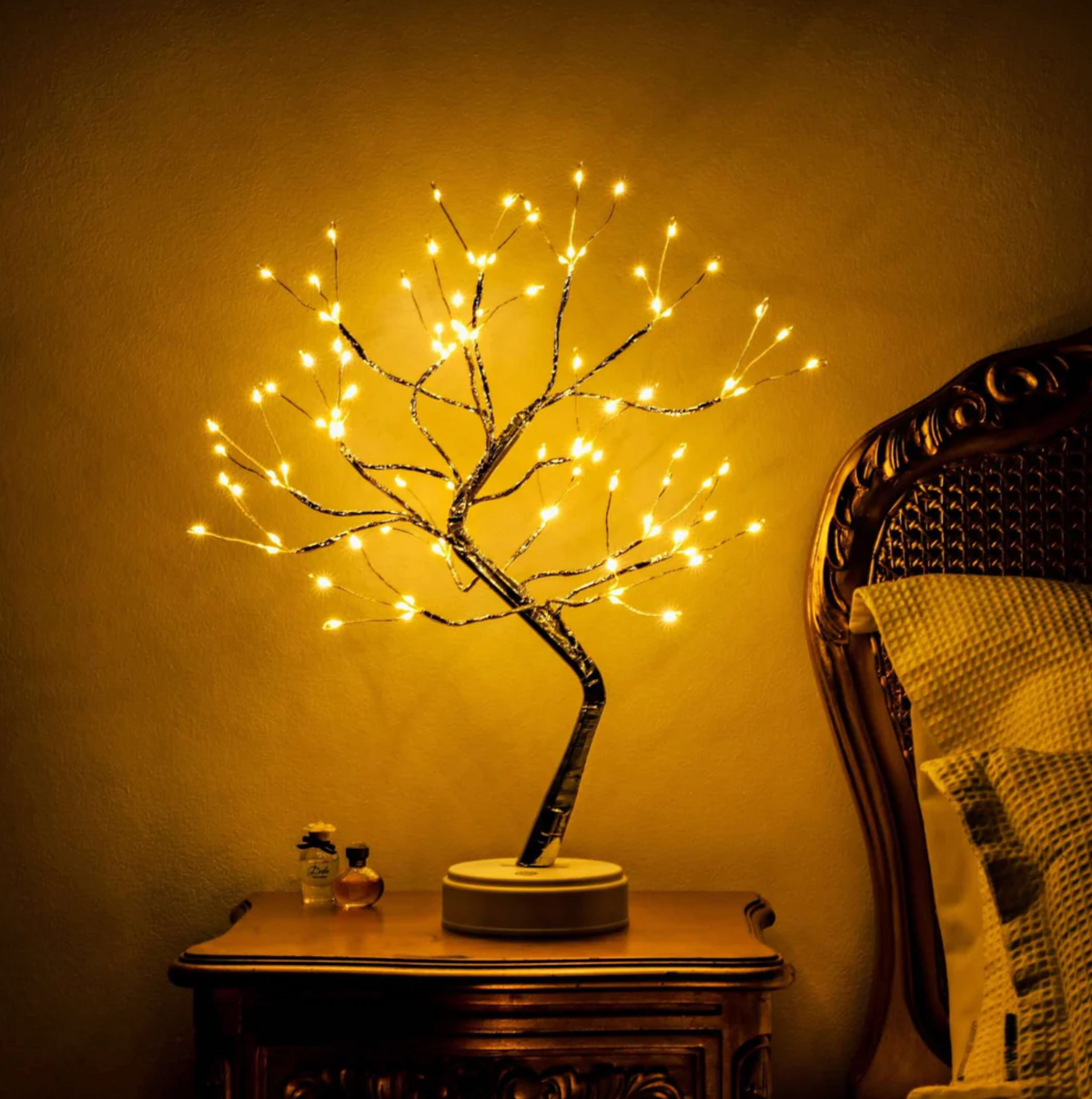 LED Lichterbaum als Nachttischlampe