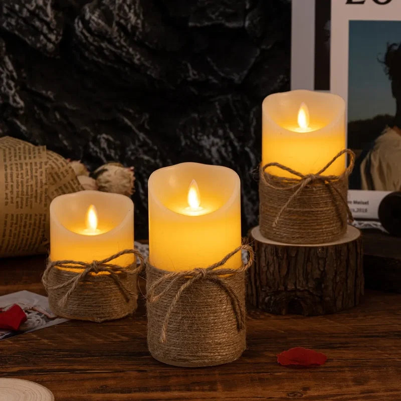 LED Kerzen mit Beweglicher Flamme | Realistische Flammenoptik | Flammenlos & Sicher für Wohnzimmer, Schlafzimmer