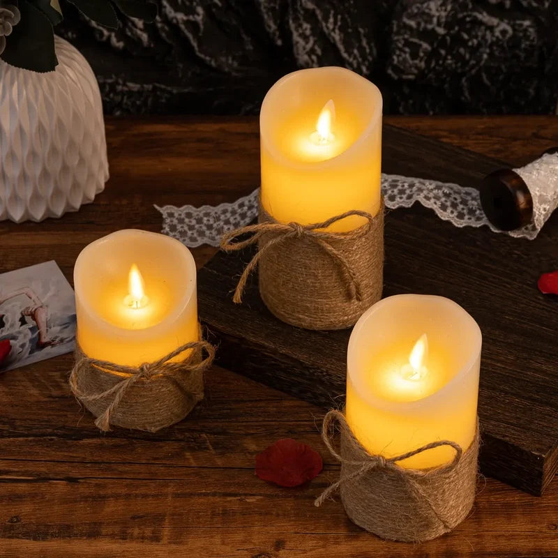 LED Kerzen mit Beweglicher Flamme | Realistische Flammenoptik | Flammenlos & Sicher für Wohnzimmer, Schlafzimmer