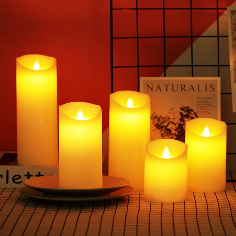 LED Kerzen mit Beweglicher Flamme | Realistische Flammenoptik | Flammenlos & Sicher für Wohnzimmer, Schlafzimmer