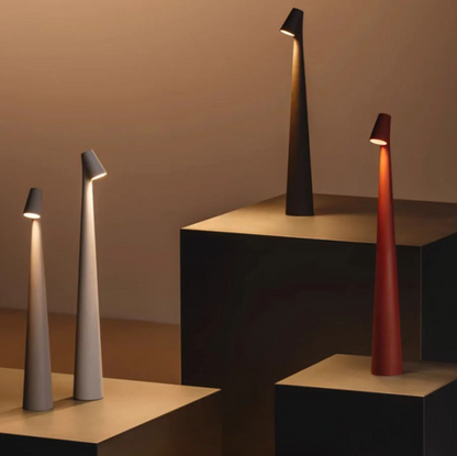 Akku Nachttischlampe - 3-stufig dimmbares Touch Licht | Kabellose LED-Nachttischlampe im nordischen Design