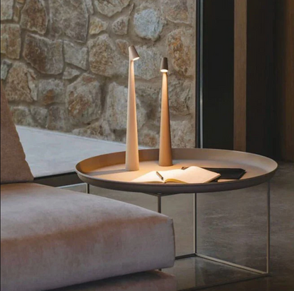 Akku Nachttischlampe - 3-stufig dimmbares Touch Licht | Kabellose LED-Nachttischlampe im nordischen Design
