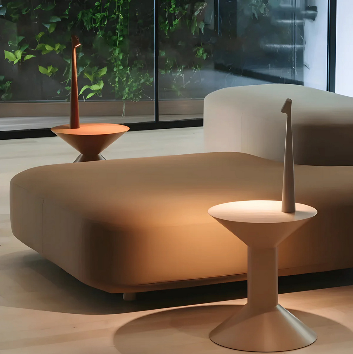 Akku Nachttischlampe - 3-stufig dimmbares Touch Licht | Kabellose LED-Nachttischlampe im nordischen Design