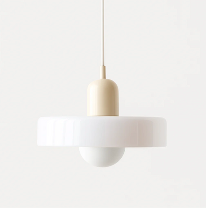 Bauhaus Pendelleuchte aus farbigem Glas – Moderne Designer Hängeleuchte