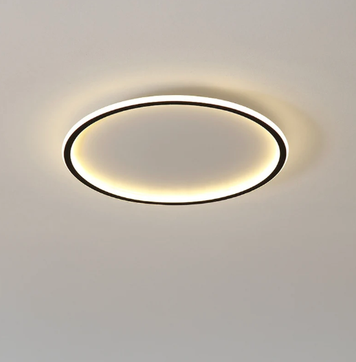 Runde LED Deckenleuchte im Skandinavischen Design - Elegantes Design für Wohnzimmer Schlafzimmer und Flur