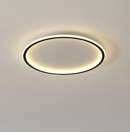 Runde LED Deckenleuchte im Skandinavischen Design - Elegantes Design für Wohnzimmer Schlafzimmer und Flur