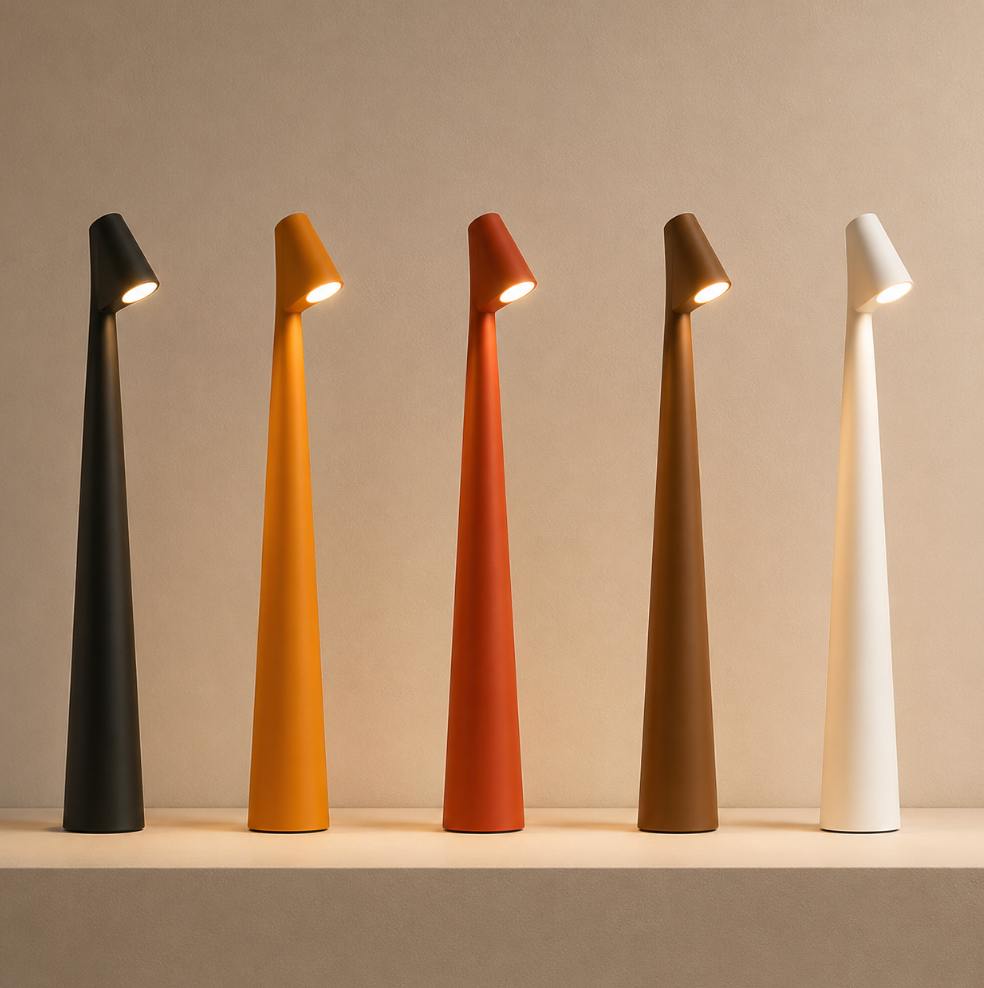 Akku Nachttischlampe - 3-stufig dimmbares Touch Licht | Kabellose LED-Nachttischlampe im nordischen Design
