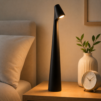 Akku Nachttischlampe - 3-stufig dimmbares Touch Licht | Kabellose LED-Nachttischlampe im nordischen Design
