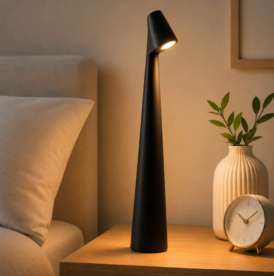 Kabellose LED Tischlampe mit USB Akku 'NordLight', dimmbar per Touch, Nachttischlampe und Leselampe