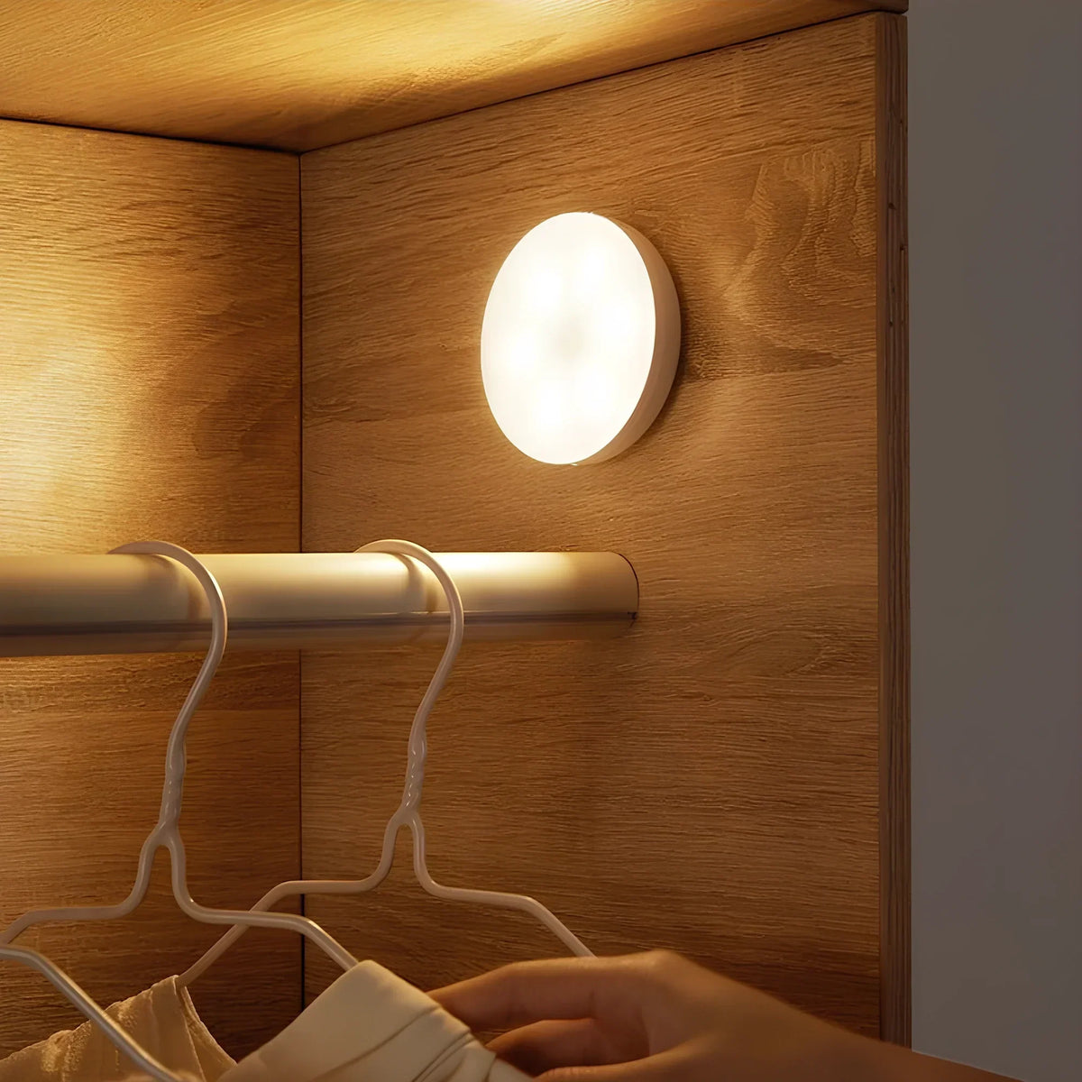 LichtKreis - LED Nachtlicht mit Bewegungsmelder – Kabellos & USB-aufladbar