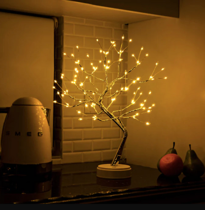 Lichterbaum Deko Lampe in der Küche
