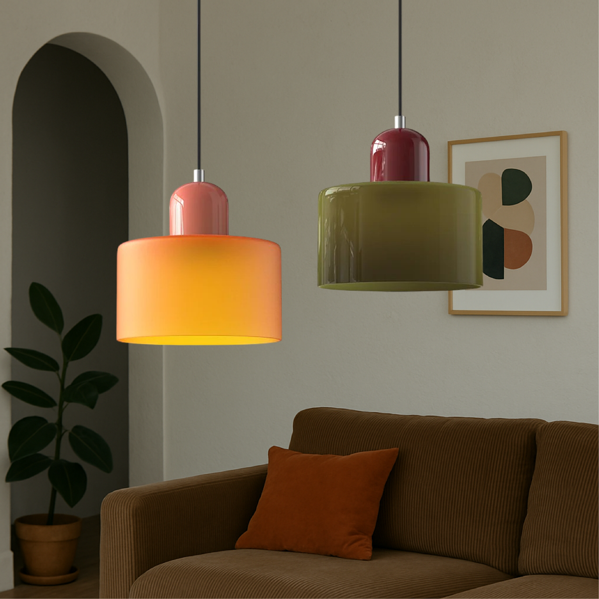 Bauhaus Pendelleuchte – Moderne Design Hängeleuchte - Perfekt für Wohnzimmer, Esszimmer und Flur