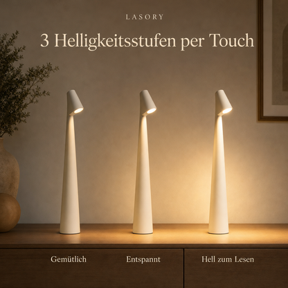 NordLight kabellose Tischlampe mit 3 Helligkeitsstufen per Touch