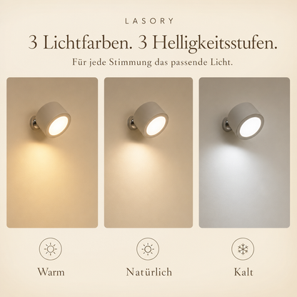 EasyLamp mit 3 Lichtfarben warm, natürlich und kalt und 3 Helligkeitsstufen