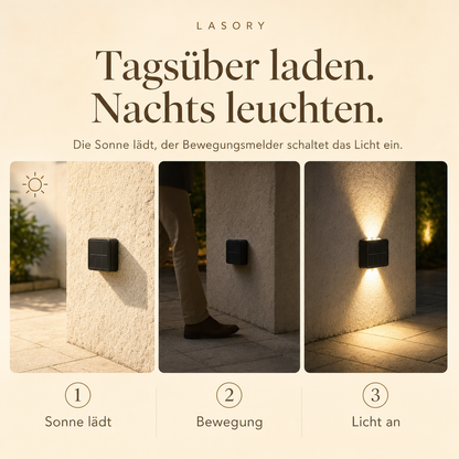 SolarGlow lädt tagsüber mit Sonne und leuchtet nachts per Bewegungsmelder